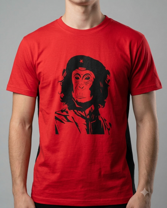 T-Shirt "Monkey Revolution" - Ispirata al Che (S/M