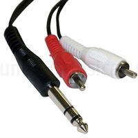 Cavo prolunga JACK 6,5 / RCA maschio 1,5mt stereo