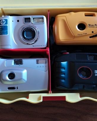 4 fotocamere vintage HP Wide Pic 35mm + valigetta