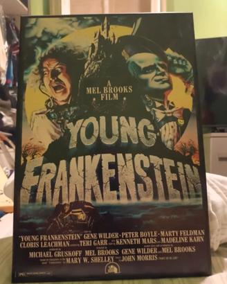 Quadro in legno di Frankenstein Junior Mel Brooks