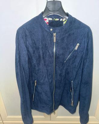 Giubbotto scamosciato blu - Markup