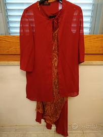 Abito lungo elegante in seta