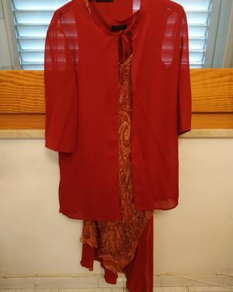 Abito lungo elegante in seta