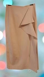 Gonna pencil skirt in viscosa beige - Alessi Santi