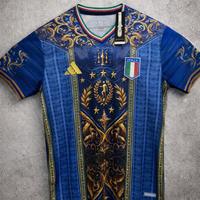 Maglia Italia Calcio blu/oro -nuova con cartellino