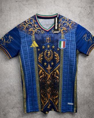 Maglia Italia Calcio blu/oro -nuova con cartellino