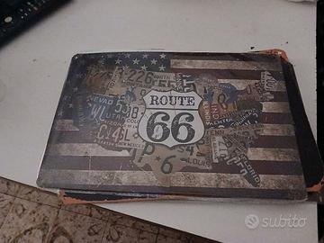 6 targhe metallo ROUTE 66 stlile vintage