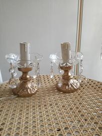 Coppia di Abat-Jour vintage in vetro di Murano