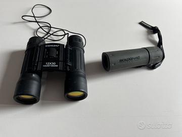 Binocolo 12X30 + monocolo solognac