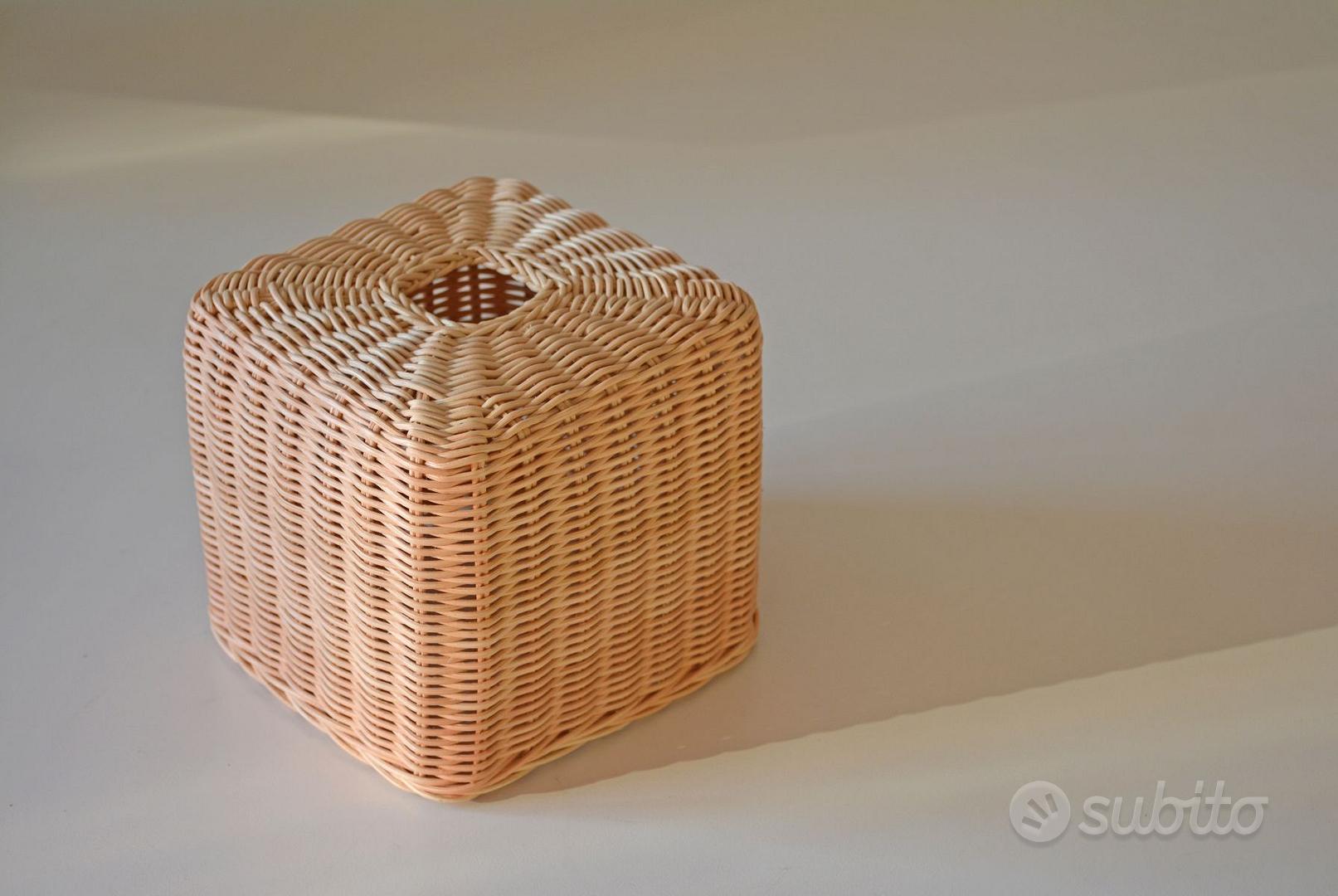 Kleenex box porta fazzoletti in rattan naturale - Arredamento e Casalinghi  In vendita a Treviso