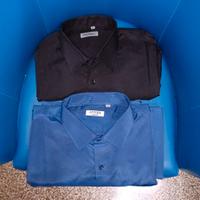 Camicie uomo in cotone – nero e blu