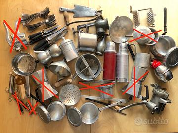 Casalinghi da collezione in metallo