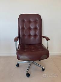 Sedia da scrivania in pelle