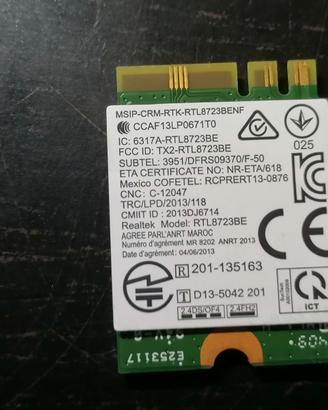 Scheda Wifi Realtek model RTL8723BE