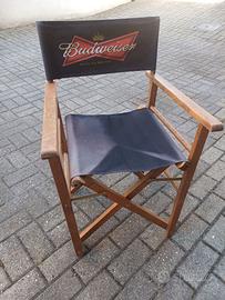 Sedia regista in legno - Budweiser