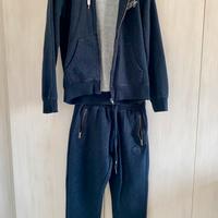 Tuta in felpa uomo Everlast blu navy tag. L+XL