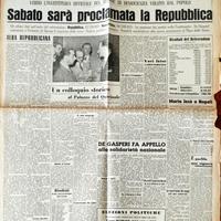 Il messaggero 6 giugno 1946 vittoria Repubblica