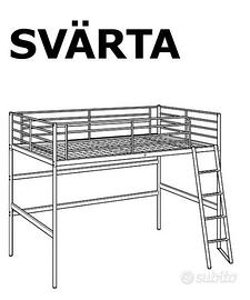 LETTO A SOPPALCO - IKEA SVARTA