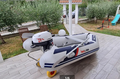 Honwave 2.70 CategoriaC piu Yamaha 6 Cv ruote inox