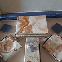 Set scrivania antico in Onice