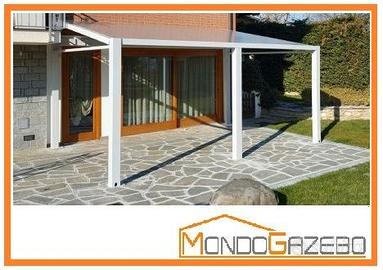 Pensilina 5x5 gazebo copertura pergola tettoia PVC