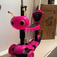 Monopattino per bambina con sedile rimovibile