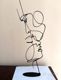 Decorazione soprammobile bacio etereo coppia amore