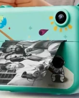 Fotocamera con stampa istantanea Astronauta verde