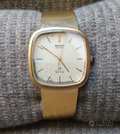 Orologio al quarzo placcato oro Seiko Dolce