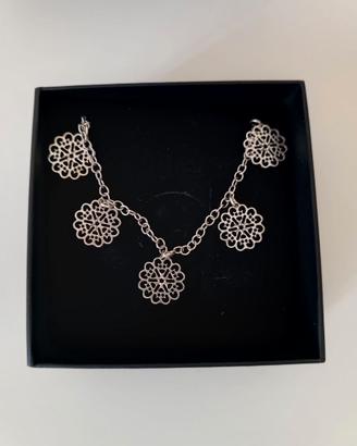 Bracciale argento con ciondoli pendenti