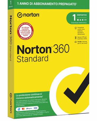 Antivirus Norton 360 Standard 1 Anno di abbonament