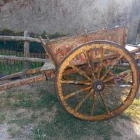 carretto siciliano grande originale scolpito 