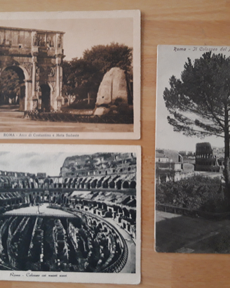 3 cartoline originali d'epoca roma