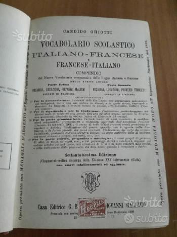 Vocabolario scolastico Italiano-Francese-C.Ghiotti - Libri e Riviste In  vendita a Milano