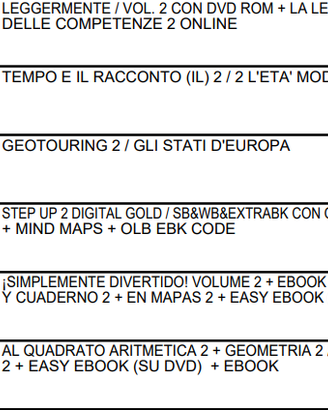 Libri scolastici Seconda media