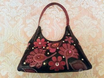 Borsa Braccialini busta pochette zaino pelle marro