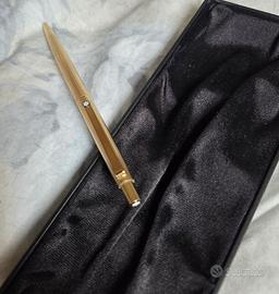 MONTBLANC penna sfera slim line dorata strisce