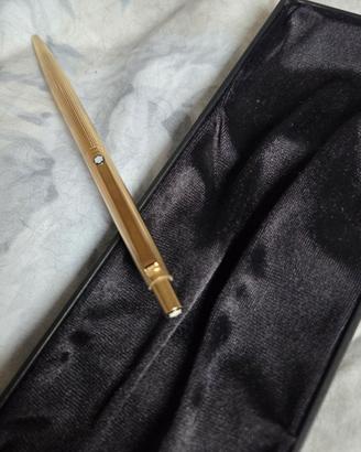 MONTBLANC penna sfera slim line dorata strisce