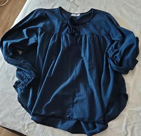 camicia donna blu 