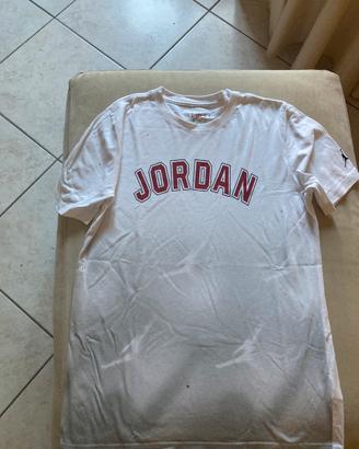 T-shirt Jordan  13 15 anni bianca e grigio