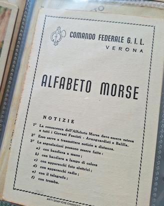 Alfabeto Morse Comando Federale G.I.L. Verona