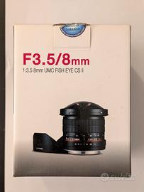 Obiettivo Samyang 8mm f/3.5 UMC CS II Canon