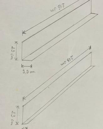 Profilo di alluminio bianco a L