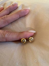 Orecchini in oro giallo 18 kt e diamante