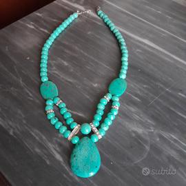 Collana in pietre color turchese