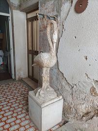 Statua Cigno a mano con base m