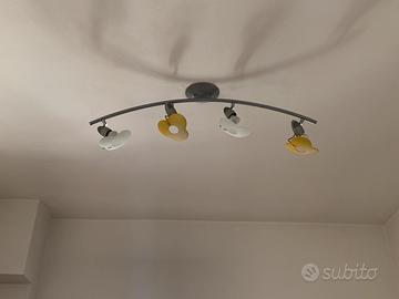 Lampadario con lampade alogene