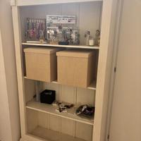 libreria legno bianca stile shabby chic