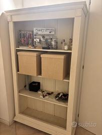 libreria legno bianca stile shabby chic