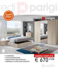 Camera - letto contenitore + specchio